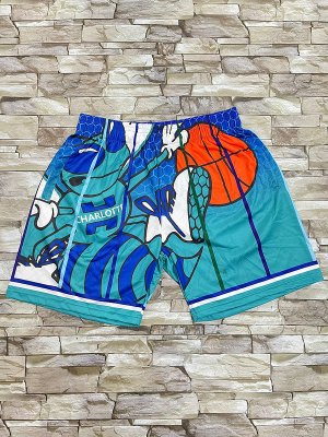 NBA Charlotte Hornets Big team logo shorts Bleu